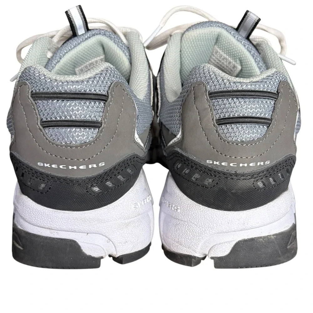 Skechers Charcoal Black SN 50988 Leather Athletic Sneakers Mens Si 13ize